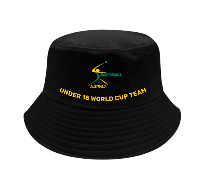 U15 Softball Bucket Hat - Black - Image 2
